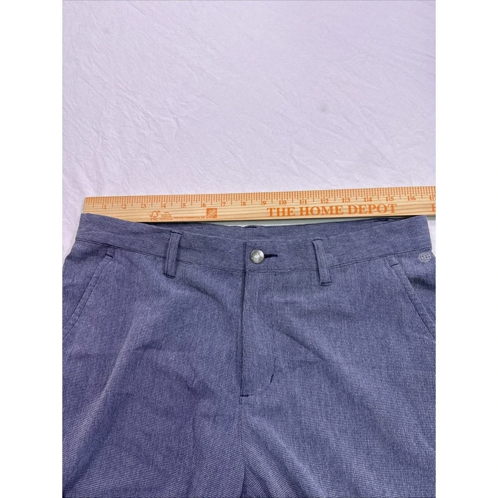 Adidas Golf Shorts Mens 32  Blue Micro Grid Textured Performance